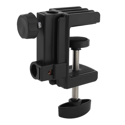 Desk Clamp, Plastic Bracket Stand, C-Clamp Base Holder, Table Mounting Clamp, Light Mounting Bracket Replacement Clip for Microphone Mic Arms Table Lamp Desktop (0.47" Hole Dia)
