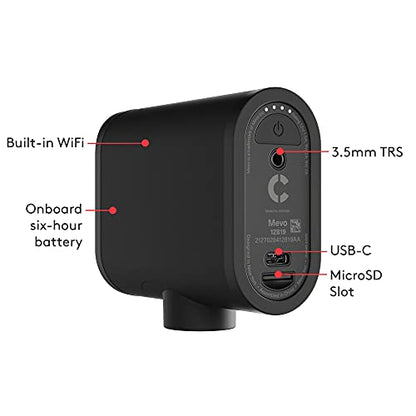 Logitech for Creators Mevo Start, Wireless Live Streaming Camera, 1080p HD Video Quality, Intelligent App Control, Stream via LTE or Wi-Fi - Black - style: 1 Pack