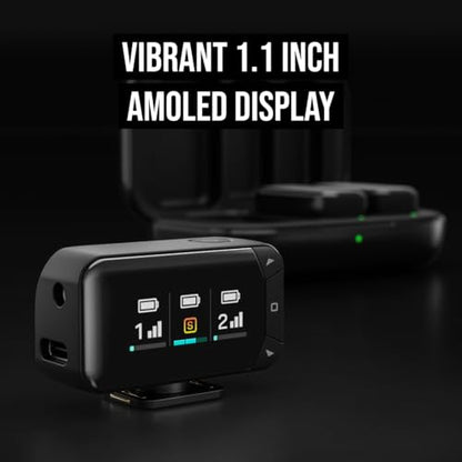 RØDE Wireless Micro - Compact Wireless Microphone Camera Kit, Two Mics with Camera Receiver, Smartphone Receiver, and Charge Case for Content Creation - USB-C, Black - color: USB-C Camera Kit