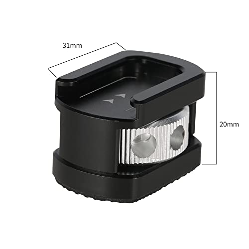 NICEYRIG Cold Shoe Adapter for 1/4’’-20 Thread, Thumbscrew Easy Mounting Cold Shoe Base for Microphone Flash LED Video Light - 499 - style: 1/4'' mount