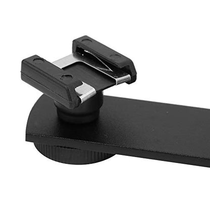 Tripod Accessories, Aluminum Alloy Rotating Camera Mount Offset Mount with Hot Shoe for Photography