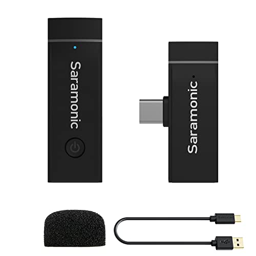 Saramonic Wireless Lavalier Microphone for Android USB-C Phone Plug Play Type-C Mic for iPhone 15 Noise Cancellation Compact Cordless Clip on Mic for Video Recording Live Streaming Podcasting - size: Type-C-1
