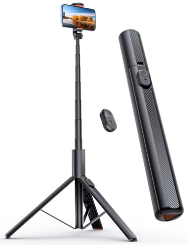 ANXRE 71" Phone Tripod, NT79 Extendable Selfie Stick with 1/4" Camera Mount for Cell Phone＆Camera, Phone Tripod Stand Holder with Remote Compatible with iPhone Android, Camera - color: Black