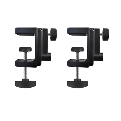 2 Pack Boom Arm Clamp Replacement Microphone Stand Desk C-Clamp Desktop Mount Holder Bracket for Microphone Arm Stand Suspension Boom Scissor Mic Stand Table Lamps Desk Lamp
