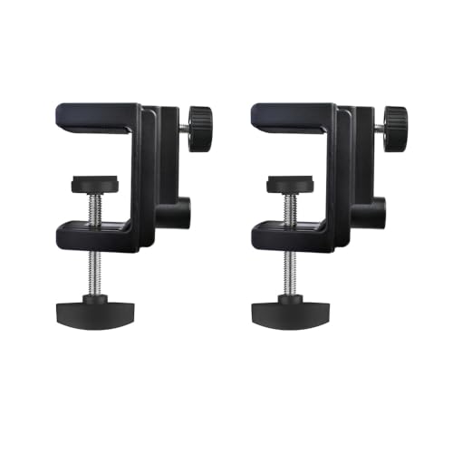 2 Pack Boom Arm Clamp Replacement Microphone Stand Desk C-Clamp Desktop Mount Holder Bracket for Microphone Arm Stand Suspension Boom Scissor Mic Stand Table Lamps Desk Lamp