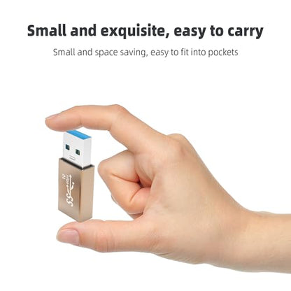 3Pack USB Coupler Male to Female USB 3.0 Type A Adapter Superspeed 10Gbps USB Port Extension Connector Bridge Compatible with Laptop Computer Hard Drive Printer Camera, Gold - style: male to female usb