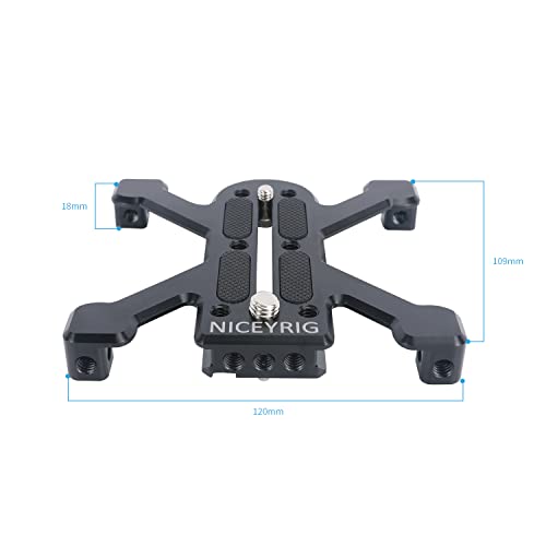 NICEYRIG Quick Release Plate for Arca-Swiss Standard, Tripod/Ground Shooting Switch Plate with Four-feet Stand Support for Heavy Camera, Camcorder - 520 - size: 4.3 Inch