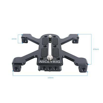NICEYRIG Quick Release Plate for Arca-Swiss Standard, Tripod/Ground Shooting Switch Plate with Four-feet Stand Support for Heavy Camera, Camcorder - 520 - size: 4.3 Inch