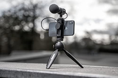 Shure MV88+ Video Kit Digital Stereo Condenser Microphone for iPhone, Android, Mac & PC - Portable Recording Mic with DSP Controls, Headphone Monitoring & Tripod, Black - style: MV88+ Wired KIT