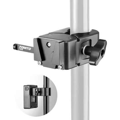 FOMITO VK-08 V-Mount FemaleSmall Crab Clamp (Plastic Version), Quick Release, Adjustable Jaw, Compatible with Most V-Mount Batteries - color: Black, size: VK-08