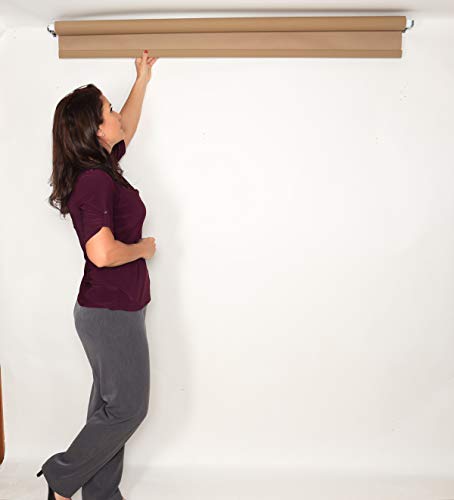 Silver Gray 2.5' x 5' Rollup Backdrop System – Spring-Powered Wall or Ceiling Mounted Retractable Background for Med Spas, ID Photos, Dermatology & Professional Photography - color: Medium Grey