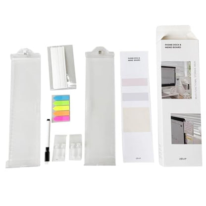 Computer Monitor Memo Message Board,2PCS Transparent Computer Side Panel,Note Holder for Computer Screen,Office Desk Accessories.