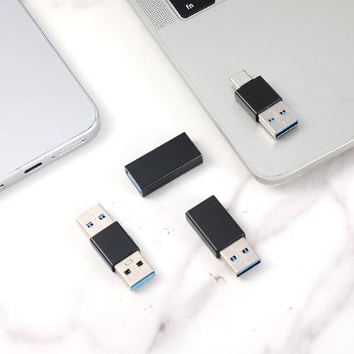 USB to USB Adapter 4 Kinds of USB3.0 adapters kit USB3.0 Female to Female and Male-Male and Females-Males 10Gbps USB-3.1 Type A-Type A for Laptop USB-3.0 Hub Monitor Camera