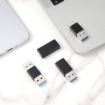 USB to USB Adapter 4 Kinds of USB3.0 adapters kit USB3.0 Female to Female and Male-Male and Females-Males 10Gbps USB-3.1 Type A-Type A for Laptop USB-3.0 Hub Monitor Camera