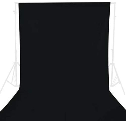 GFCC Black Backdrop Curtain - Polyester 6FT x 10FT for Wedding Party Banquet Fabric Backdrop - color: Black, size: 6ftx10ft