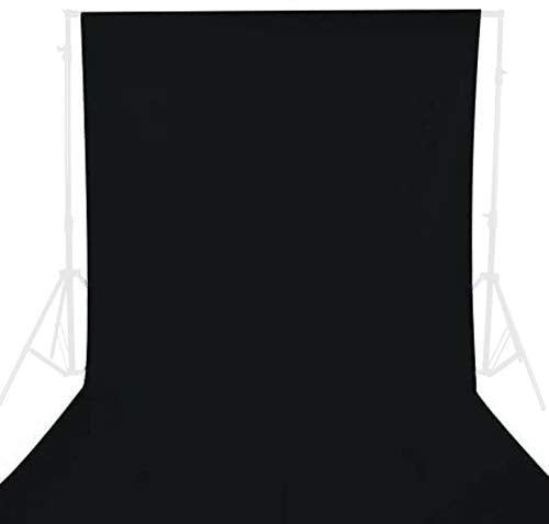GFCC 10ftx10ft Black Backdrop Background for Photography Black Photo Booth Backdrop for Photoshoot Photography Background Screen Video Recording Parties Curtain - color: Black, size: 10ftx10ft