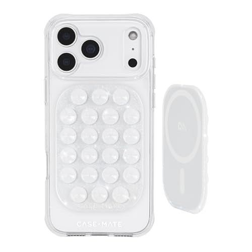 Case-Mate Stick it! Magnetic Suction Mount - Snap-on iPhone Holder - Detachable for MagSafe - Hands-Free Content Creator Essentials for iPhone 17 Pro Max/16 Pro Max/ 15 Pro Max/14 Pro Max - Twinkle - color: Twinkle