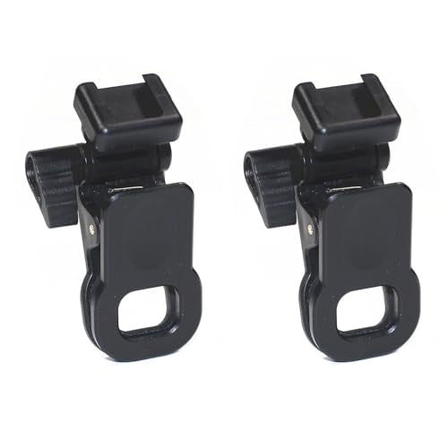 2 Pack LED Video Light Clips Holder with Cold Shoe Mount Portable Photography Lighting Clip on Clamp for Magnetic RGB Camera Lights Panel Rechargeable Soft Light Vlogging Tablet Laptop Display