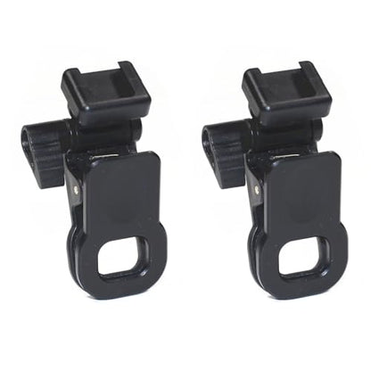 2 Pack LED Video Light Clips Holder with Cold Shoe Mount Portable Photography Lighting Clip on Clamp for Magnetic RGB Camera Lights Panel Rechargeable Soft Light Vlogging Tablet Laptop Display