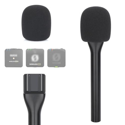 Youshares Interview Microphone Handheld Adaptor for Rode Wireless Go II/Pro/ME, Compatible with Rode Wireless Microphone - color: Mic Handle
