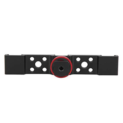 3 in 1 Hot Shoe Mount Adapter, Extension Bar Bracket Stand with 3pcs Hot Shoe Mount for Camera Mobile Phone Rabbit Cage (Black) - color: Black