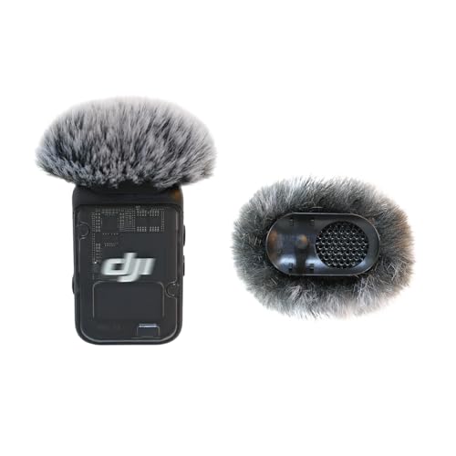 Microphone Windscreen Compatible with DJI MIC 2 (Not for DJI MIC 1) / OSMO POCKET Microphone Furry Wind Muff (2 Packs-Grey) - color: Gray