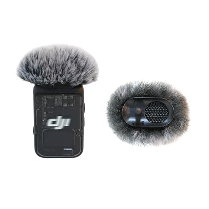Microphone Windscreen Compatible with DJI MIC 2 (Not for DJI MIC 1) / OSMO POCKET Microphone Furry Wind Muff (2 Packs-Grey) - color: Gray