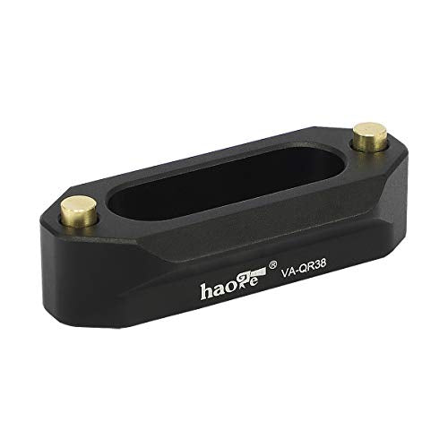 Haoge VA-QR38 Quick Release NATO Rail Plate with 1/4'' Screws for Camera Cage Cheese Plate fit NATO-Compatible Handle Clamp Articulating Arms Monitor Mount - color: 46mm NATO Rail
