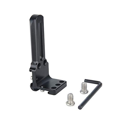 NICEYRIG Right Angle Dual Cold Shoe Mounts Bracket, Cold Shoe Extension Bar with Quick Release NATO Rail, 1/4'' Threads - 376