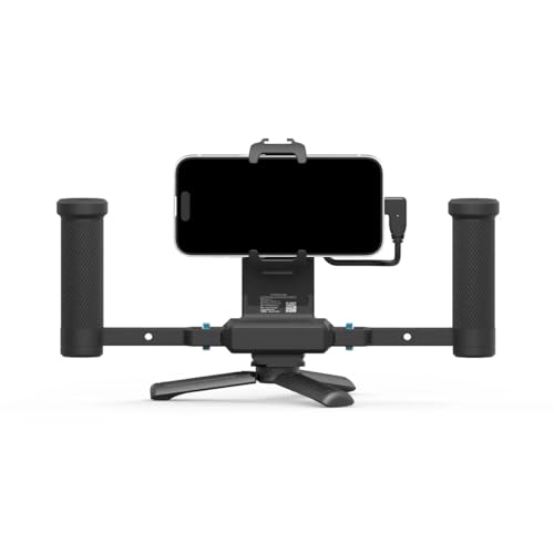 Feiyu Phone Video Rig Pro for iPhone 17/16/15 Pro & Pro Max – ProRes 4K Cage with Active Cooling, 1300mAh Battery, USB-C Expansion – Professional Smartphone Video Rig for Filmmaking & Vlogging