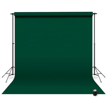 Denny Manufacturing - Seamless Paper Backdrop for Photography, Dark Green Seamless Paper Roll - Pine Green (86 in x 36 ft) Includes Free Roll Black Gaffer Tape (2 in x 13 ft) - color: Pine Green, size: 86 in x 36 ft