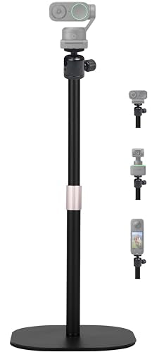 Desktop Webcam Stand, 18-inch Heavy-Duty Webcam Tripod Holder Compatible with Insta360 Link 2 pro/Link 2C pro/Link 2/Link 2C/Link PTZ 4K Webcams and X4 X3 X2 Action Cameras
