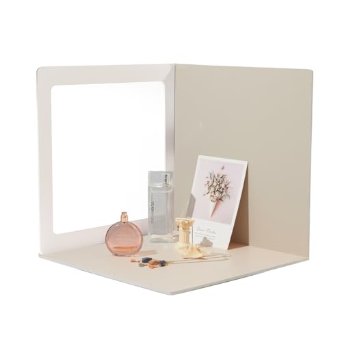 14x14 Inch Backdrop Board Kit, 2PCS Backgound Frame, 1PC Background Board, 6PCS Backdrop Paper, 6PCS Shadow Light Paper for Product, Food, Jewelery, Makeup Photography Shooting - size: 14x14inch