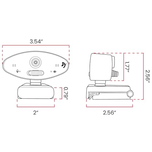 Arozzi - Occhio True Privacy Webcam - Magnetic Privacy Cover, Dual Omni-Directional Noise Cancelling Microphones with Manual Circuit Breaker, and Full HD, Black - style: Webcam