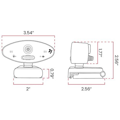 Arozzi - Occhio True Privacy Webcam - Magnetic Privacy Cover, Dual Omni-Directional Noise Cancelling Microphones with Manual Circuit Breaker, and Full HD, Black - style: Webcam