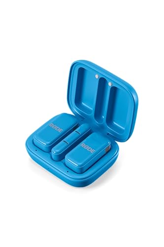 RØDE Wireless Micro - Compact Wireless Microphone, Two Mics with Charge Case for Smartphone Content Creation - USB-C, Blue - color: USB-C Blue