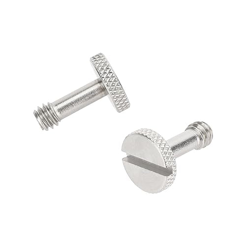 CAMVATE 1/4"-20 Long Slotted Knurled Captive Mounting Screw (2-Pack) -3443