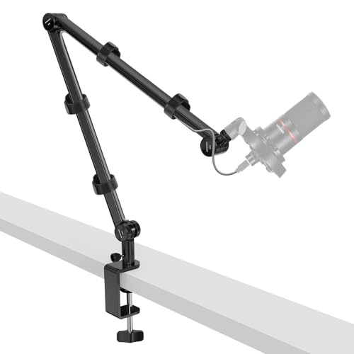 NEEWER BASICS Microphone Boom Arm, 31" Flexible Mic Desk Stand Mount, Compatible with Blue Yeti FIFINE AM8 K669B HyperX QuadCast S SoloCast AT2020 Shure SM7B MV7 for Gaming Streaming Recording, MS050 - style: MS050