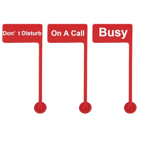 3PCS Custom Text Monitor Flag, Personalized Desk Sign, Do Not Disturb Busy Sign for Office and WFH, On a Call Status Indicator, Funny Coworker Gift, Easy-to-Install Desk Accessory for Desktop or Laptop