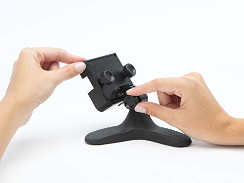 WeatherTech DeskFone Two View Universal Phone Holder for Flat Surfaces, Office, Kitchen, Nightstand - Black Metal Knobs - color: Black Metal Knobs