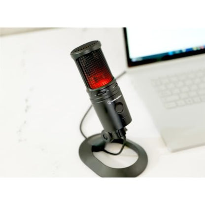 Audio-Technica AT2020USB-XP Cardioid Condenser USB Microphone + PodMaster Boom Broadcast/Podcast Boom Arm Mic Stand + Microfiber Cleaning Cloth + Goby Labs Microphone Cleaner