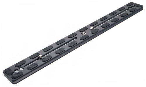 PU-350 350mm Universal Long Quick Release Plate Dual Dovetail Slide Rail with D-Ring Screw for Ball Head Tripod Mount DSLR Camera Arca Swiss Compatible