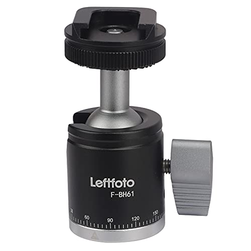 Camera Tripod Mini Ball Head Adapter 360 Degree Rotatable Pan 90°Tilt with Cold Shoe Mount with 1/4" Screw for DSLR Cameras Cell Phone Tripods Monopods Camcorder Light Stand Speedlight Quick Release