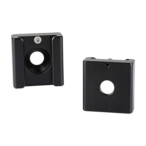 CAMVATE Cold Shoe Mount with 1/4''-20 Hole for Camera Flash Microphone Accessories(2 Pieces) - 0993 - style: 2Piece,black