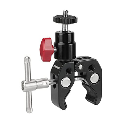 CAMVATE Super Clamp Articulated Mini Ball Head with 1/4"-20 Thread Hole