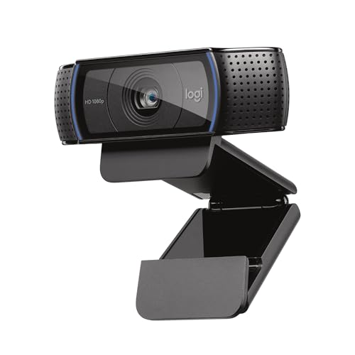 Logitech C920x HD Pro PC Webcam, Full HD 1080p/30fps Video, Clear Audio, Light Correction, Works with Microsoft Teams, Google Meet, Zoom, Nintendo Switch 2’s New GameChat Mode, Mac/Tablet- Black - size: 1 Pack, style: 1080P/30 fps, 720p/30fps