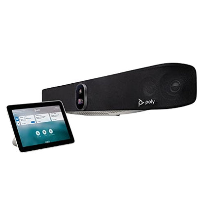 Poly Studio X70 Video Bar + TC8 Touch Controller (Plantronics + Polycom) - 4K Audio & Video Conferencing for Large Conference Rooms - Camera, Speakers, Mics - Works with Teams, Zoom & More (Renewed)