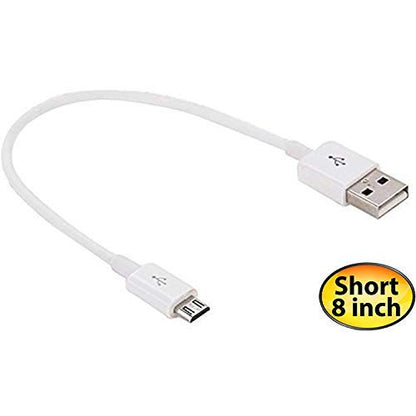Full 25W Short MicroUSB Compatible with DJI Phantom 4 RTK Plus 480Mbps 2.0 Data High Speed 5A Charging. (2pack, 8 inch) - color: White, size: 8 Inch