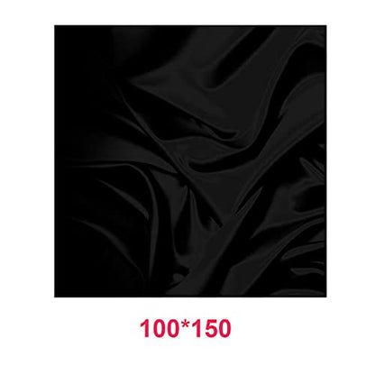 Premium Black Velvet Photography Backdrop, Wrinkle-Resistant Light-Absorbing Fabric for Professional Studio Portraits, Product Shooting & Video - Multiple Sizes(Size:100x150cm)