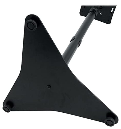 Rockville RVSM5 Pair Studio Monitor Bookshelf Speaker Stands | 33-52" Adjustable Height, Solid Steel, Foam Pad, 50 lbs Capacity, Rubber Feet and Carpet Spikes, Cable Clips - color: Black